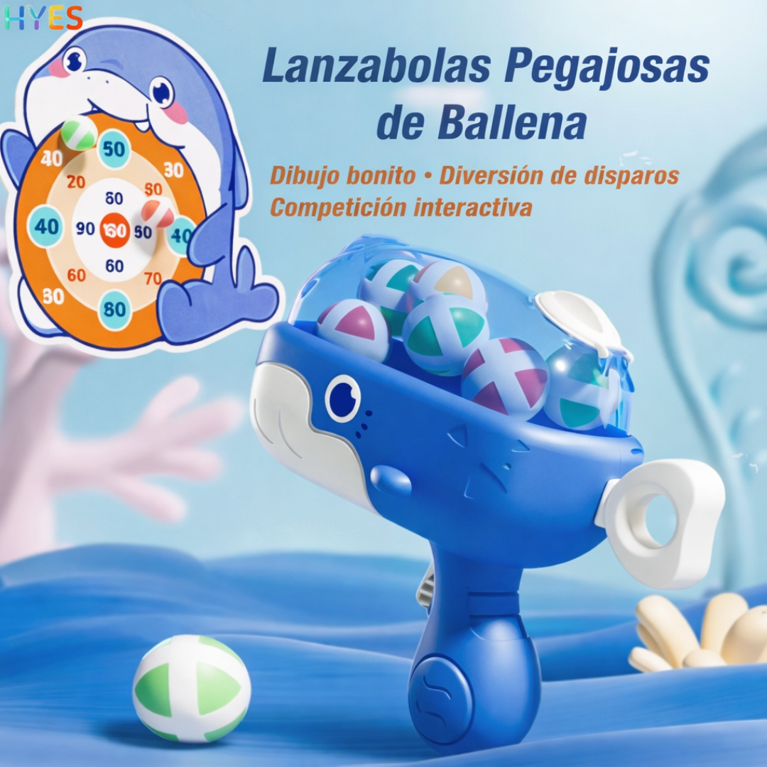 Juguete Ballena Lanzabolas con Diana